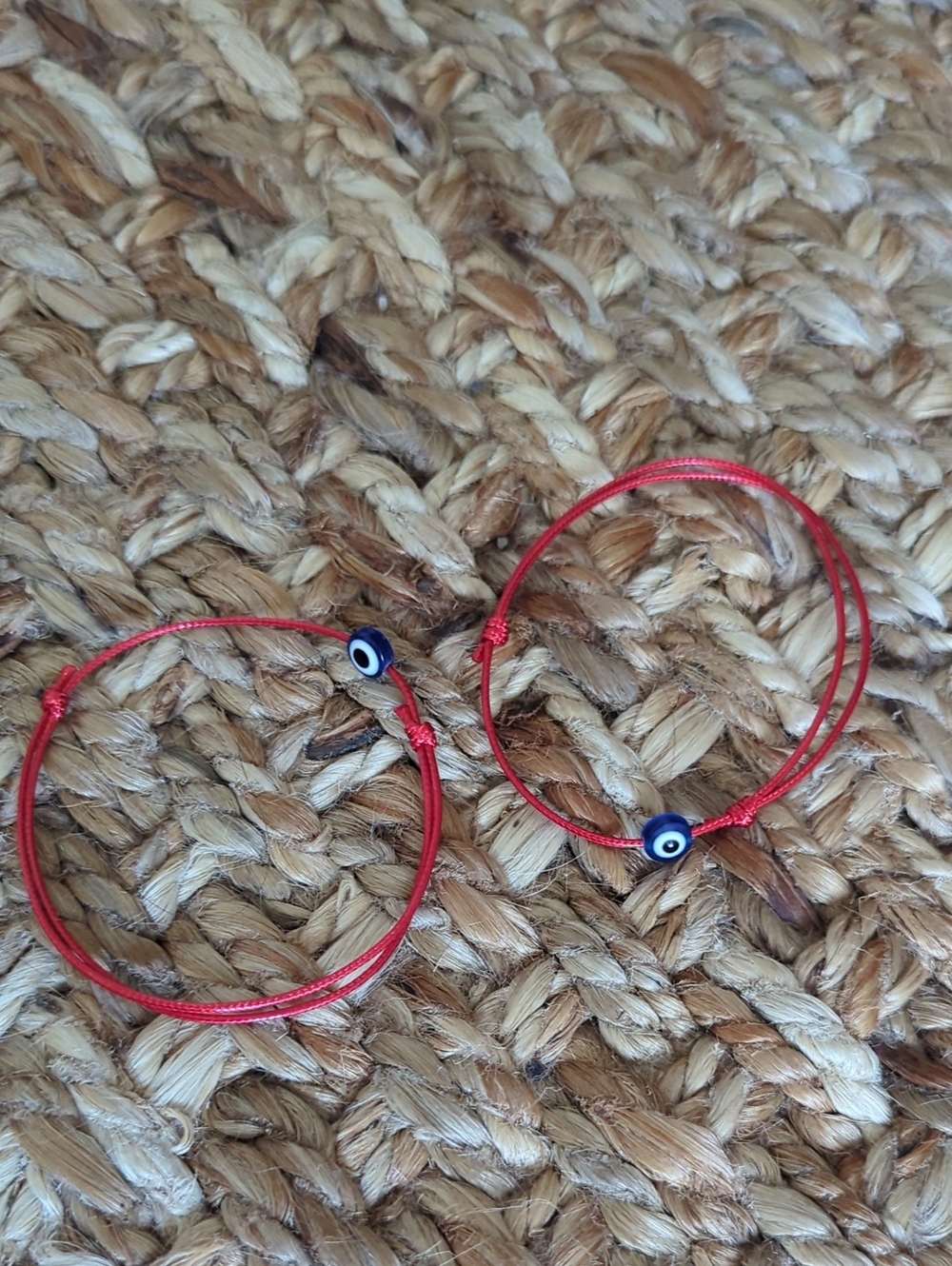 NWOT Red Evil Eye Cord Bracelet Set
